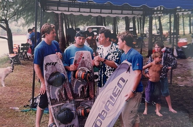 Daniel and fellow riders being interviewed at the Asian X Games